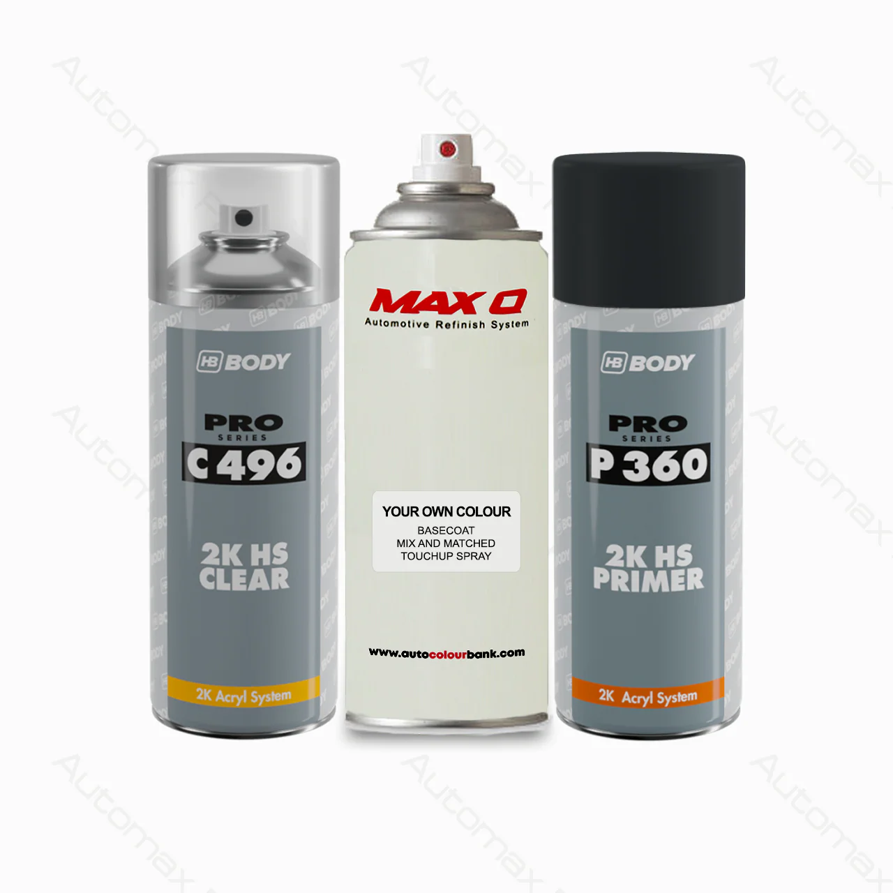 Automotive Refinish Spray Can Kit – Primer, Colour & Clearcoat - Image 2