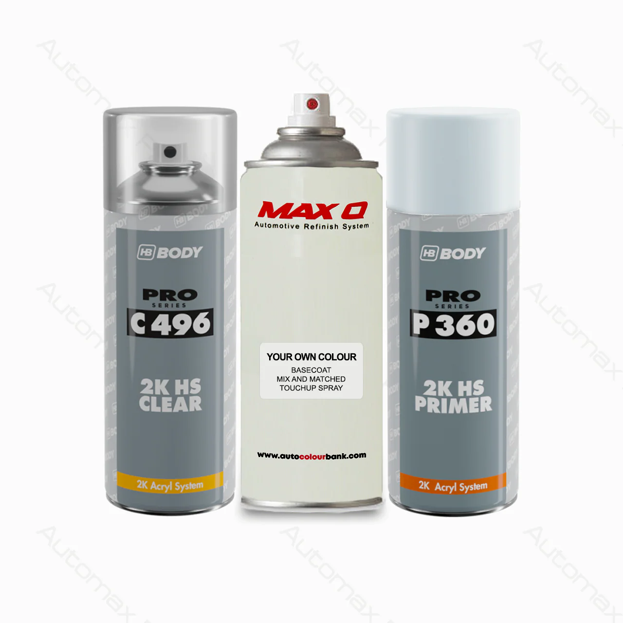 Automotive Refinish Spray Can Kit – Primer, Colour & Clearcoat - Image 3